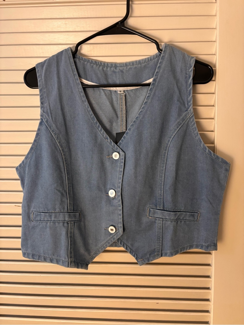 NWT Light Blue Denim Vest - Women